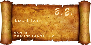 Baza Elza névjegykártya